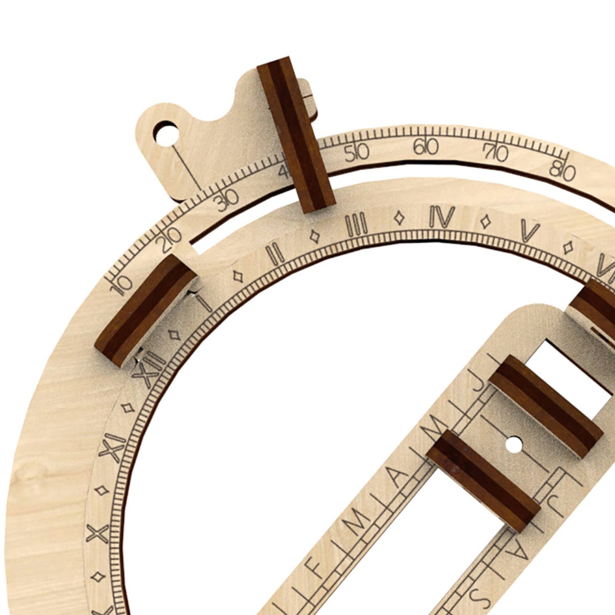 3D STEM Wooden Pocket Sundial Model Kits, 5ct.